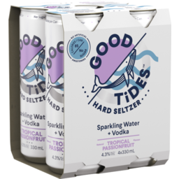 Photo of Good Tides Tropical Passionfruit Seltzer Can