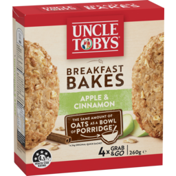 Photo of Uncle Tobys Oats Breakfast Bakes Cereal Bar Apple & Cinnamon