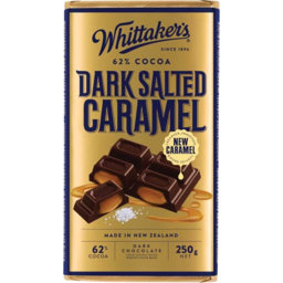 Photo of Whittaker's Dark Chocolate Block Salted Caramel 250g