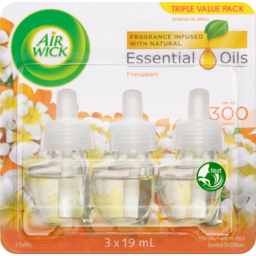 Photo of Air Wick Refill Fragrance Infused with Natural Essential Oils Frangipani 3 Pack