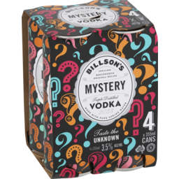 Photo of Billson's Vodka With Mystery 4 X 355ml 4.0x355ml