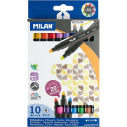 Photo of Milan Markers Bicolor D/End 10pk