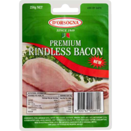 Photo of Dorsogna Premium Rindless Bacon 250gm