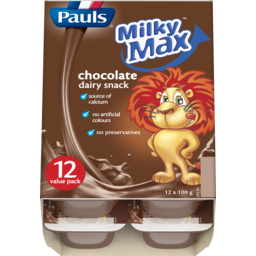 Photo of Pauls Milky Max Chocolate Dairy Dessert 12x100g