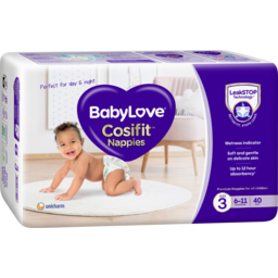 Photo of Babylove Cosifit Crawler For Boys & Girls 6- Size 3 Nappies 40 Pack