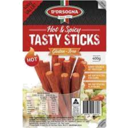 Photo of D'orsogna Tasty Sticks Hot & Spicy Gluten Free 400gm