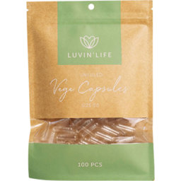 Photo of LUVIN LIFE Vege Capsules 00 Unfilled 100