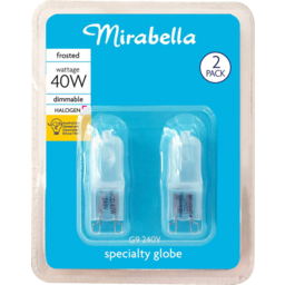 Photo of Mirabella G9 Frosted Dimable Globes 2 Pack