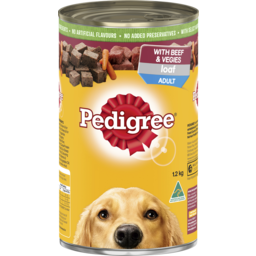Photo of Pedigree Wet Dog Food With Beef & Vegies Loaf 1.2kg Can