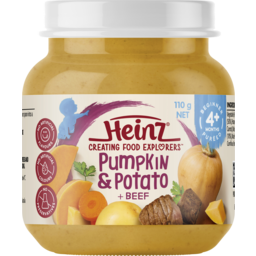 Photo of Heinz® Pumpkin & Potato + Beef Baby Food Jar 4+ Months 110g