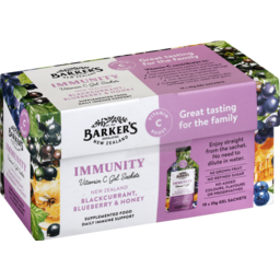 Photo of Barkers Immunity Vitamin C Gel Sachet Blackcurrant, Blueberry, Honey 10 Pack