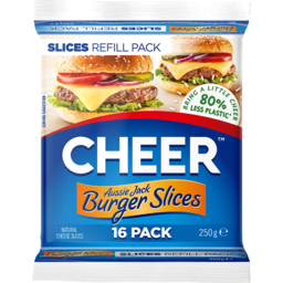 Photo of Cheer Cheese Aussie Jack Burger Slices Refill 16 Pack