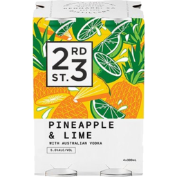 Photo of 23RD ST PINEAPPLE & LIME VODKA 5%