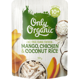 Photo of Only Organic Mango, Chicken & Coconut Rice 10+ Months 170gm
