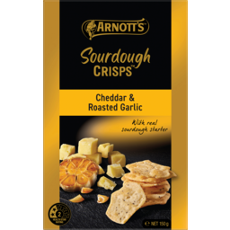 Photo of Arnotts Cheddar & Roasted Garlic Sourdough Crisps 150g