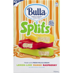 Photo of Bulla Variety Splits Ice Creams 10 Pack 750ml
