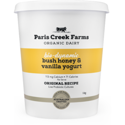 Photo of Organic Bush Honey & Vanilla Yoghurt Paris Creek