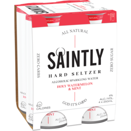 Photo of Saintly Holy 4% Watermelon & Mint Cans - 4 X 250ml