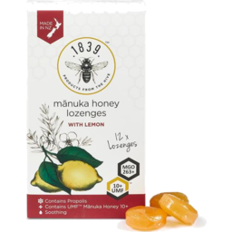 Photo of 1839 Manuka Honey Umf 10+ Lozengers Lemon 12pk