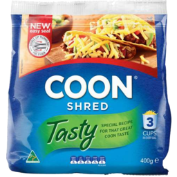 Photo of COON CHEESE TASTY SHREDDED