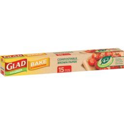 Photo of Glad To Be Green Bake & Cooking Paper Compostable Brown 30cmx15m