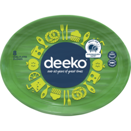 Photo of Deeko Oval Plates 8 Pack 