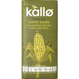 Photo of Kallo Organic Wholegrain Corn Cake Thins Lightly Salted