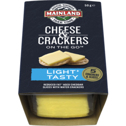 Photo of Mainland Light Tasty Cheddar Cheese With Water Crackers 50gm