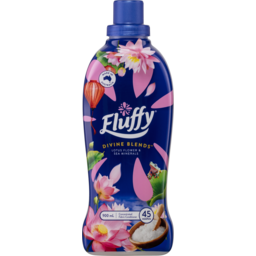 Photo of Fluffy Concentrate Liquid Fabric Softener Conditioner, 900ml, 45 Washes, Lotus Flower & Sea Minerals, Divine Blends 900ml