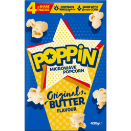 Photo of Poppin Microwave Popcorn Butter Flavour Multipack
