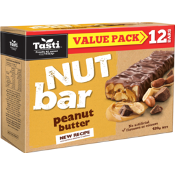 Photo of Tasti Nut Bars Peanut Butter Value Pack 12 Pack