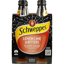 Photo of Schweppes Lemon Lime & Bitters Bottles