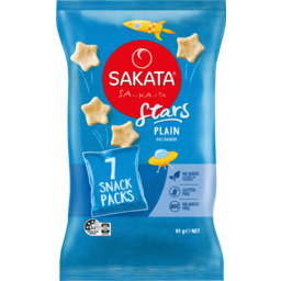 Photo of Sakata Plain Stars Rice Crackers 7 Pack 91g