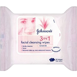 Photo of Johnsons 3-In-1 Normal Facial Cleansing Wipes 25pk