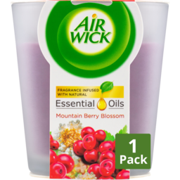 Photo of Air Wick Airwick Essential Oils Candle Mountain Berry Blossom 105g
