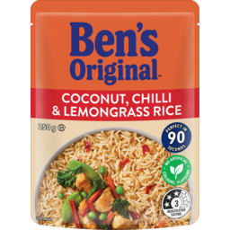 Photo of Ben's Original Microwave Rice Pouch Coconut Chilli & Lemongrass 250gm