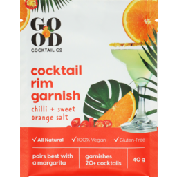 Photo of Good Cocktail Co Cocktail Glass Garnish Chilli Sweet Orange Margarita Salt
