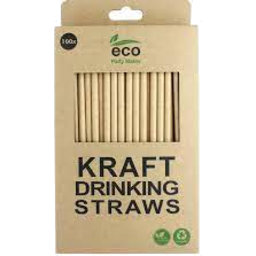 Photo of Party Maker Kraft Paper Straw 100 Pack