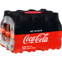 Photo of Coca-Cola Tm Coca-Cola No Sugar Soft Drink Multipack Bottles 12x300ml