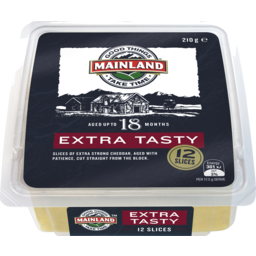 Photo of Mainland Extra Tasty Cheese Slices 12Pk  210gm