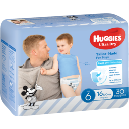 Photo of Huggies Ultra Dry Nappies Boys Size 6 (16kg+) 30 Pack 
