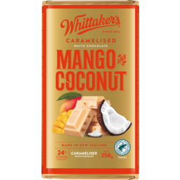Photo of Whittakers Chocolate White, Mango & Coconut 250g