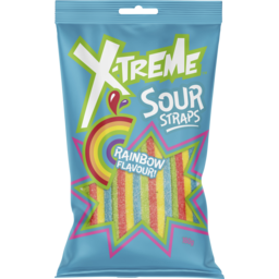 Photo of Xtreme Rainbow Sour Straps 160gm