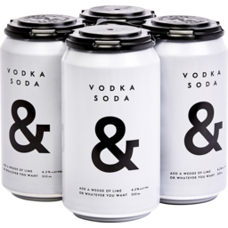 Photo of Ampersand Vodka Soda & 4 X 355ml Cans