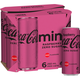 Photo of Coca Cola Zero Sugar Raspberry 250ml 6 Pack