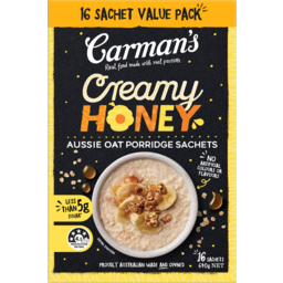 Photo of Carmans Creamy Honey Aussie Oats Porridge Sachets 16 Pack 640g