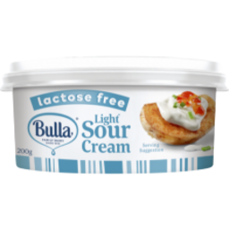 Photo of Bulla Light Sour Cream Light Lactose Free 200g