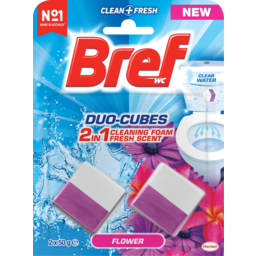 Photo of Bref Duo Cubes Flower In Cistern Toilet Cleaner2x50g