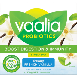 Photo of Vaalia Boost Creamy French Vanilla Yoghurt 4 Pack