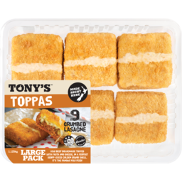 Photo of Tonys Toppa Crumbed Lasagne 9 Pack
